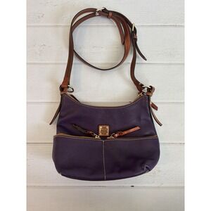 Dooney And Bourke Pebble Grain Purple Crossbody‎ Bag